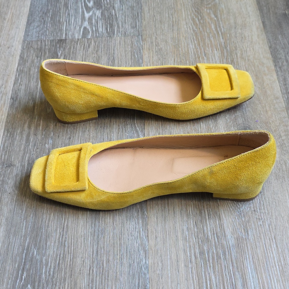 ANN MASHBURN Suede Square-Toe Flats - Picture 5 of 16
